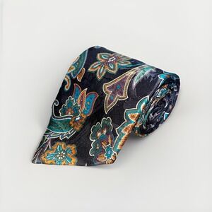 Vintage Boston Traders Mens Silk‎ Necktie Paisley Multi Colored
